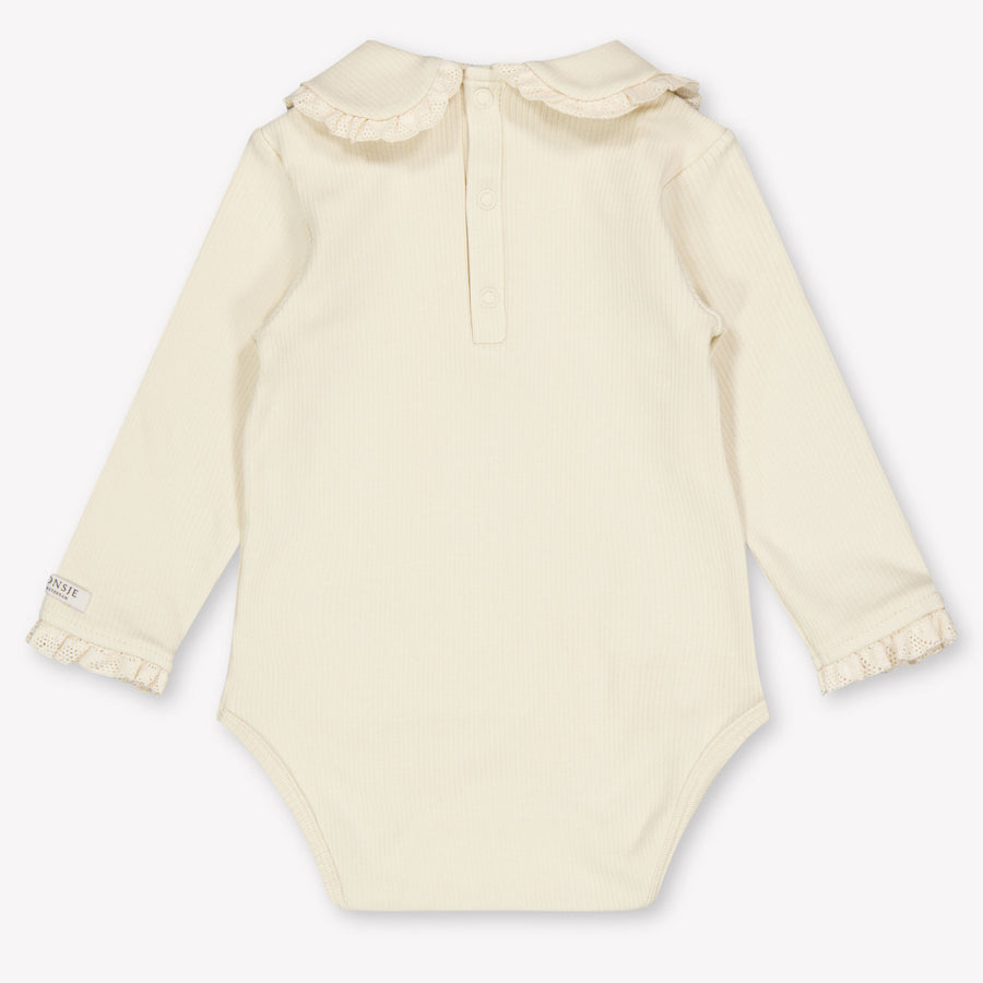 Donsje Amsterdam Diet Baby Girls Romper In Light Beige