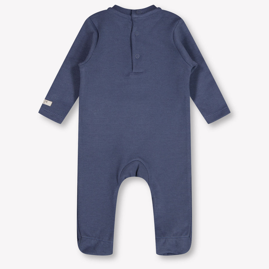 Donsje Amsterdam Phlyn Baby Jungen Strampler in Anthrazit