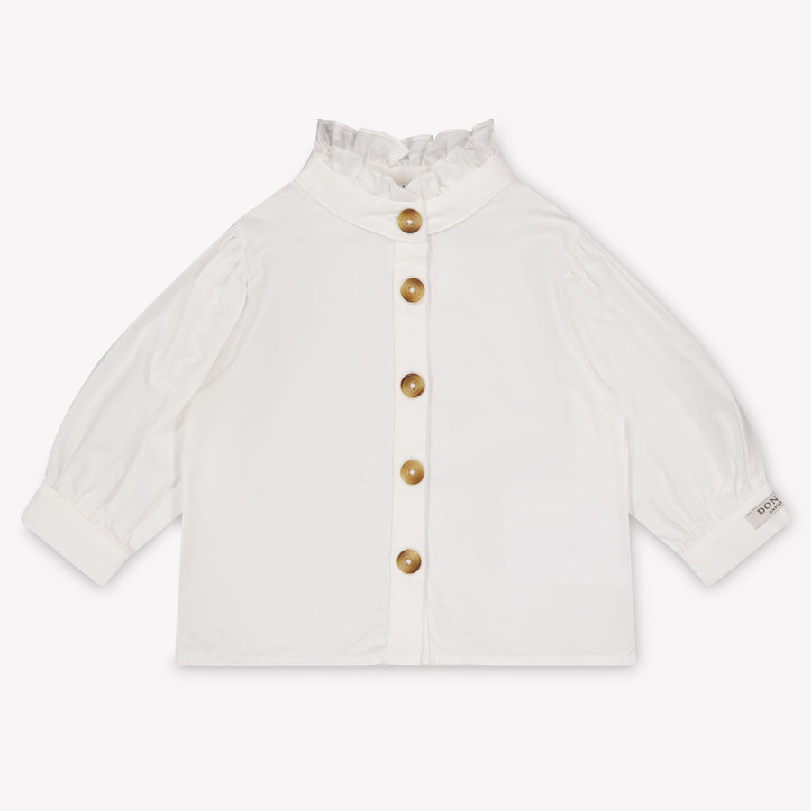 Donsje Amsterdam Fini Baby Ragazze Camicetta dentro Off White