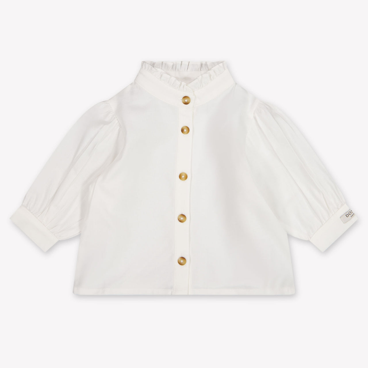 Donsje Amsterdam Fini Baby Mädchen Bluse rein Grauweiß