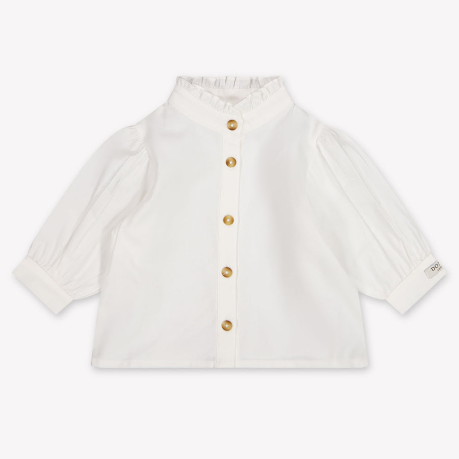 Donsje Amsterdam Fini Baby Mädchen Bluse rein Grauweiß