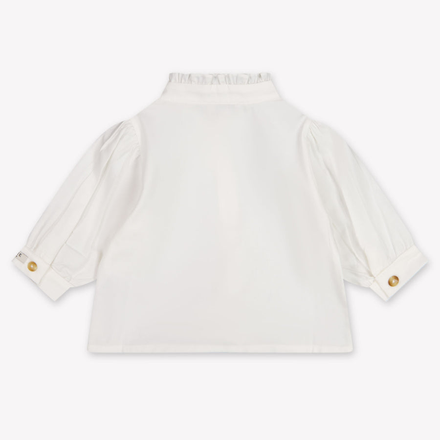 Donsje Amsterdam Fini Baby Mädchen Bluse rein Grauweiß
