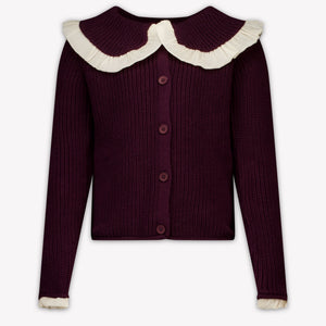 Donsje Amsterdam Kinder Mädchen Strickjacke In Bordeaux