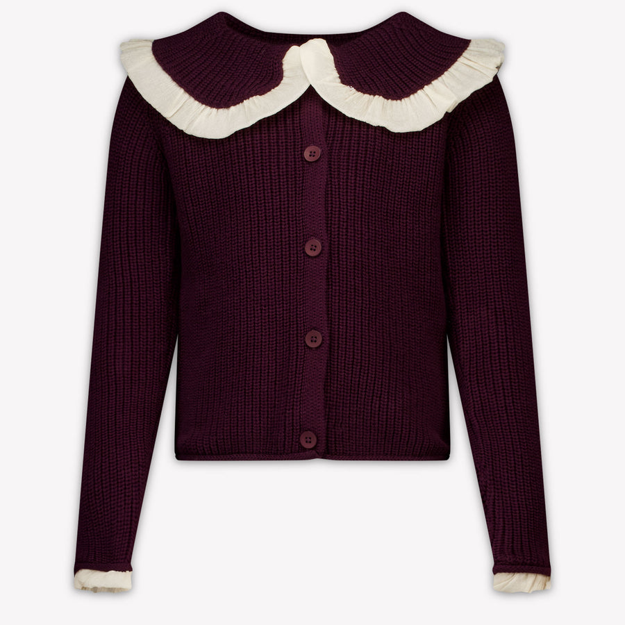 Donsje Amsterdam Kinder Mädchen Strickjacke In Bordeaux