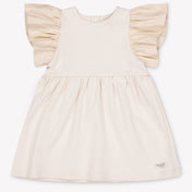 Donsje Amsterdam Beloun Baby Meisjes Jurk In Licht Beige