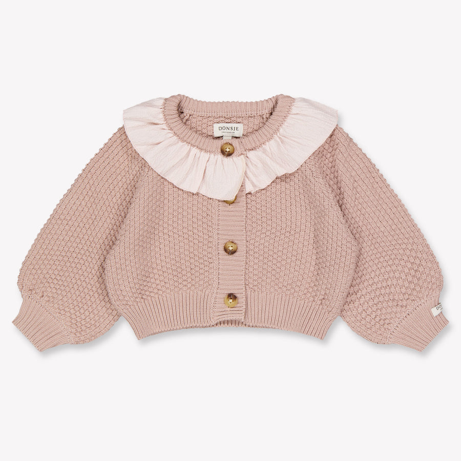 Donsje Amsterdam Plume bébé Filles Cardigan en Lilas