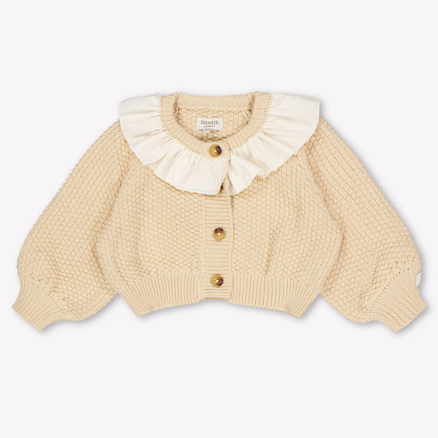 Donsje Amsterdam bebe pluma Chicas Cárdigan en Salmón