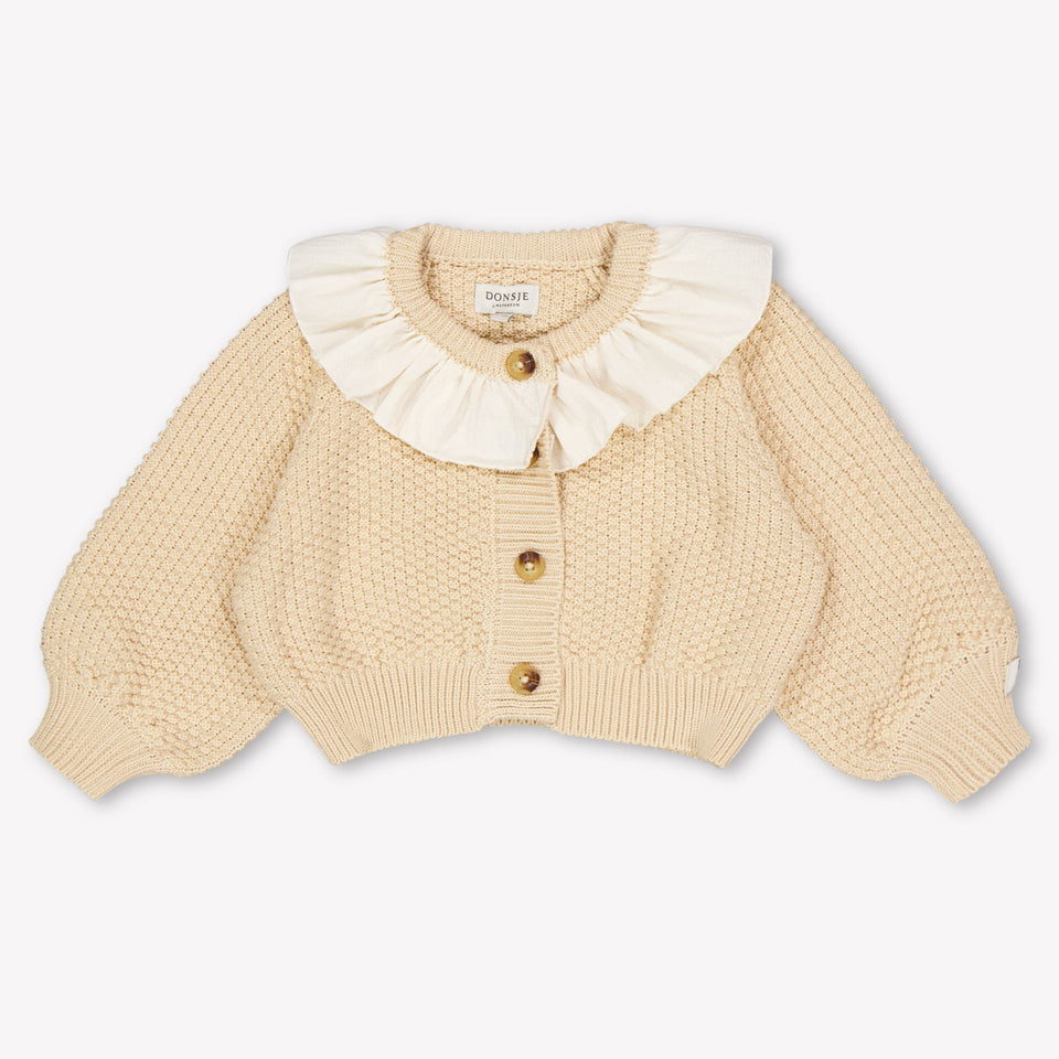 Donsje Amsterdam bebe pluma Chicas Cárdigan en Salmón