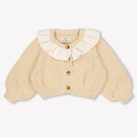 Donsje Amsterdam bebe pluma Chicas Cárdigan en Salmón