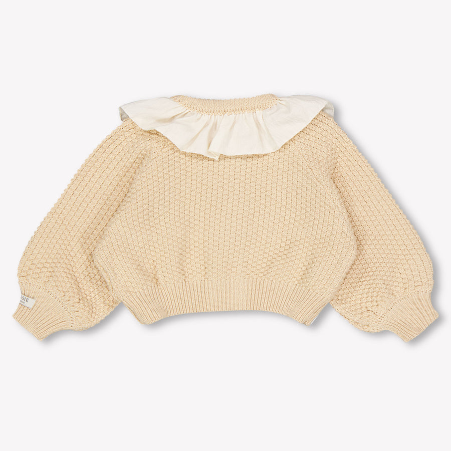 Donsje Amsterdam bebe pluma Chicas Cárdigan en Salmón