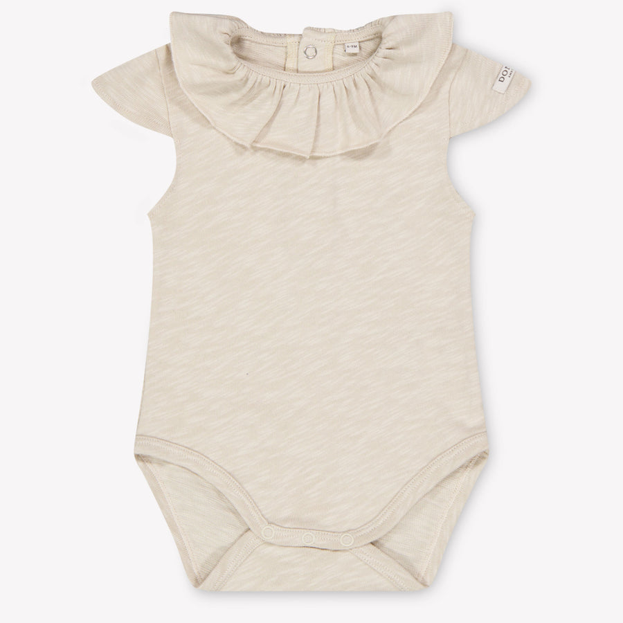 Donsje Amsterdam Litzy Baby Ragazze Pagliaccetto dentro Beige Chiaro
