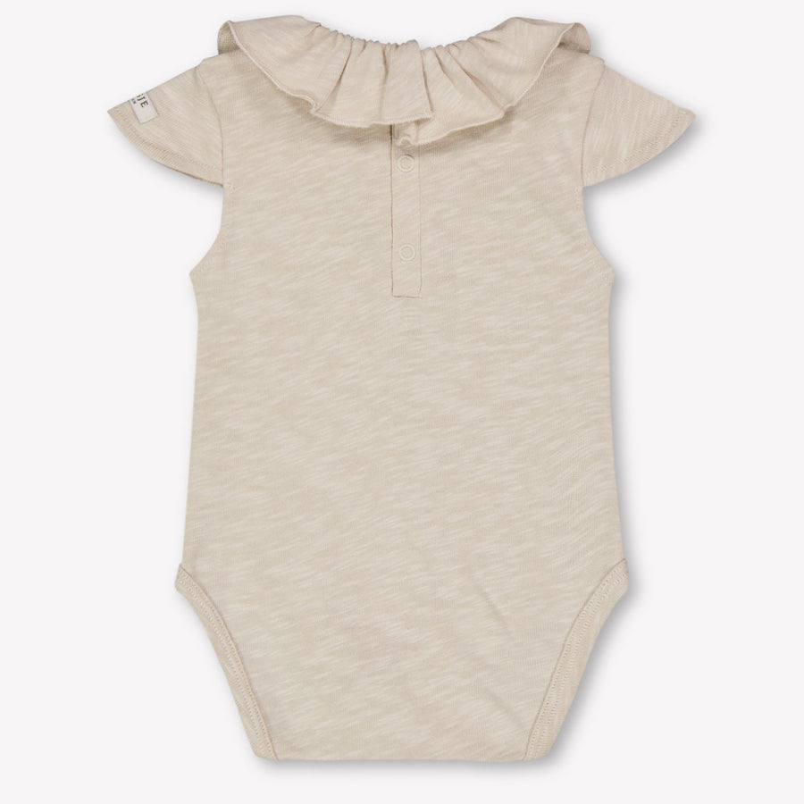 Donsje Amsterdam Litzy Baby Ragazze Pagliaccetto dentro Beige Chiaro