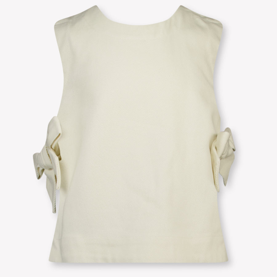 Donsje Amsterdam Veeri Kinder Ragazze Maglietta dentro Beige Chiaro