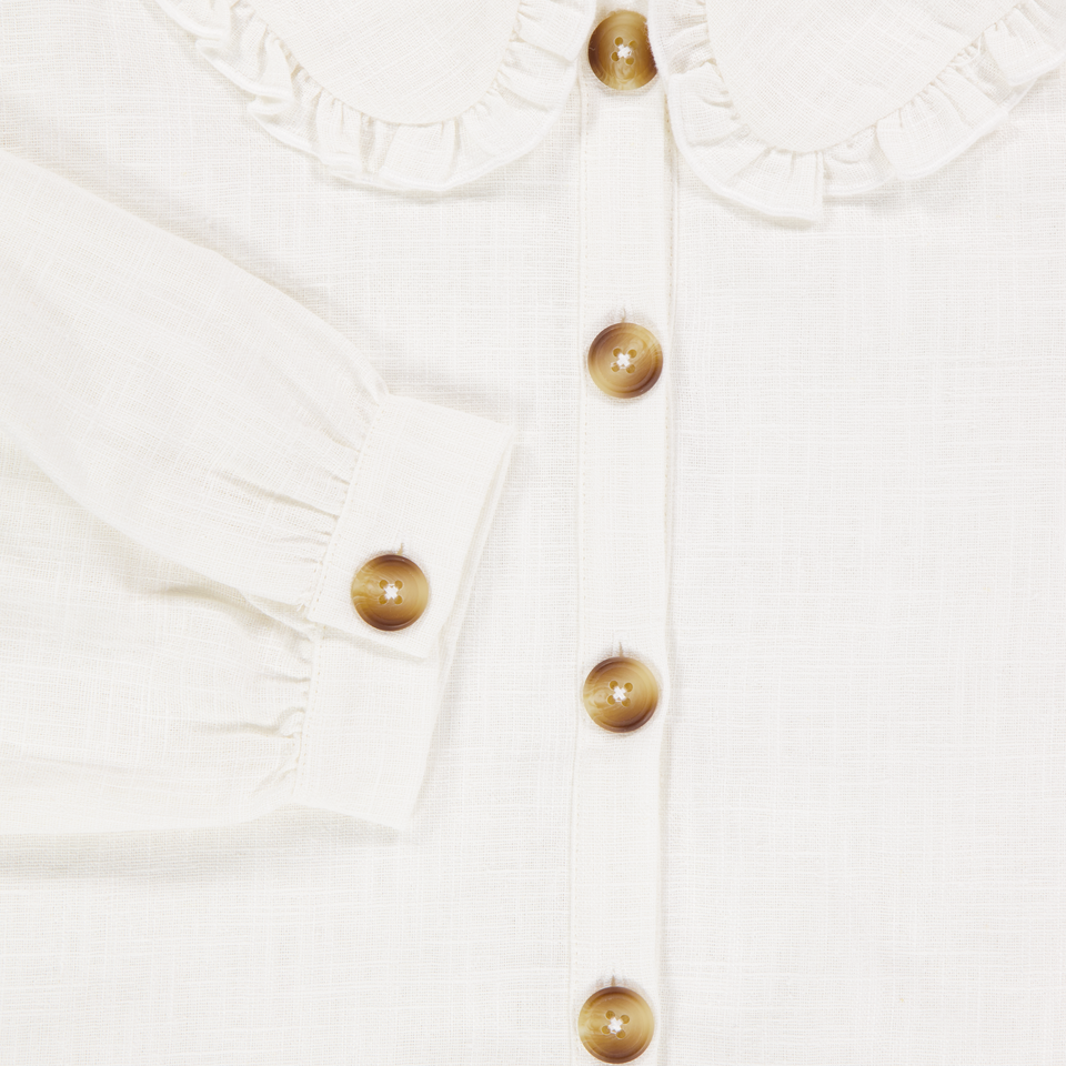 Donsje Amsterdam Luikje Kinder Filles Chemisier en blanc cassé