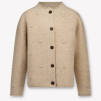 Donsje Amsterdam Marloes Kinder Ragazze Cardigan dentro Beige