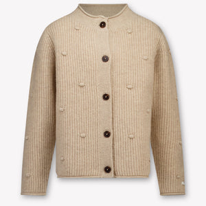 Donsje Amsterdam Marloes Kinder Ragazze Cardigan dentro Beige