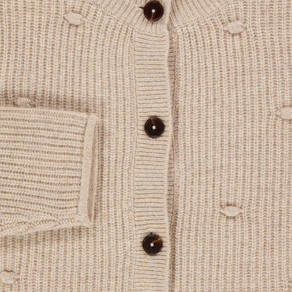 Donsje Amsterdam Marloes Kinder Chicas Cárdigan en Beige