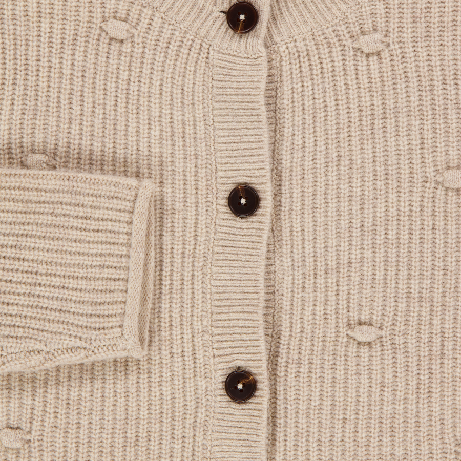 Donsje Amsterdam Marloes Kinder Ragazze Cardigan dentro Beige