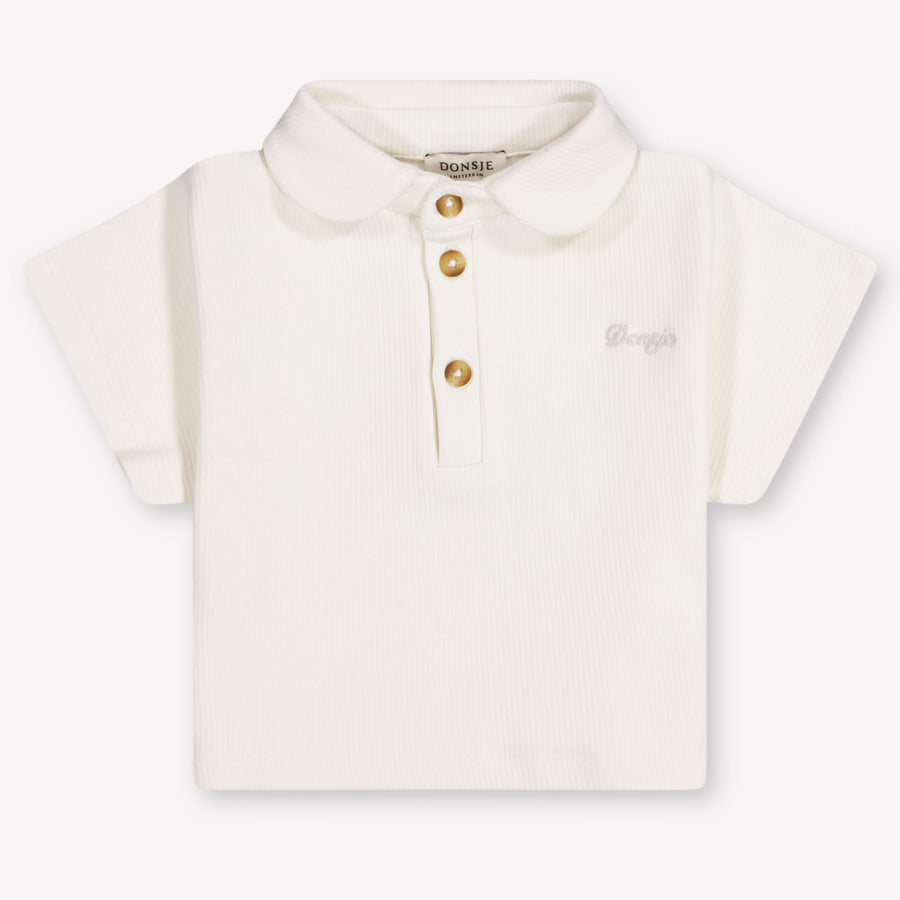 Donsje Amsterdam bebé ivelle Chicas polo en Blanco Roto