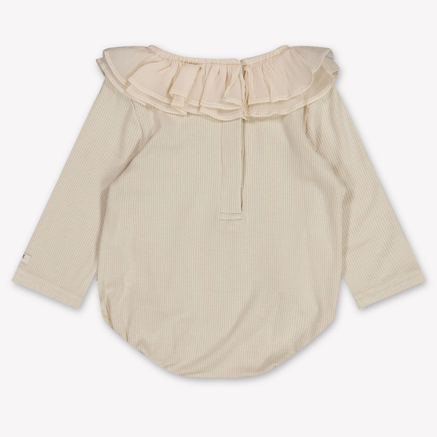 Donsje Amsterdam Fabien Baby Meisjes Rompertje In Licht Beige