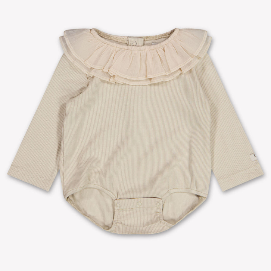 Donsje Amsterdam Fabien Baby Girls Bodysuit in Light Beige