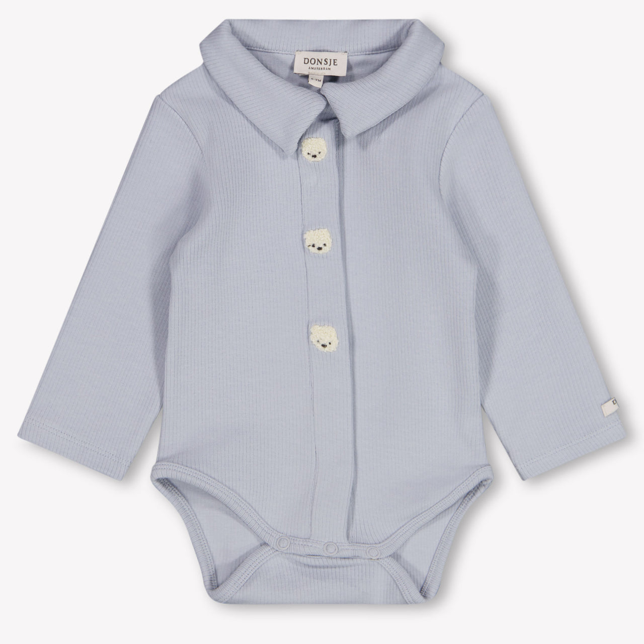 Donsje Amsterdam Finnian Baby Boys Romper In Light Blue