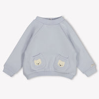 Donsje Amsterdam Peeves Baby Jungen Pullover rein Hellblau