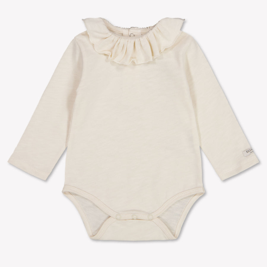 Donsje Amsterdam Zevi Baby Girls Bodysuit in Light Beige