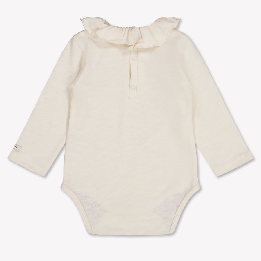 Donsje Amsterdam Zevi Baby Meisjes Rompertje In Licht Beige