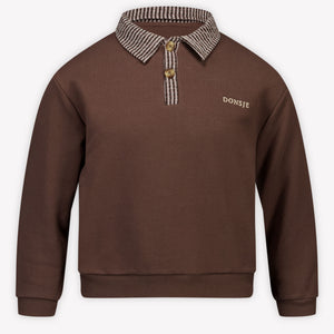 Donsje Amsterdam Enfants Garçons Pull en Marron