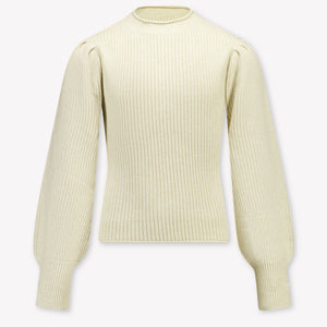 Donsje Amsterdam Kinder Mädchen Pullover rein Grauweiß
