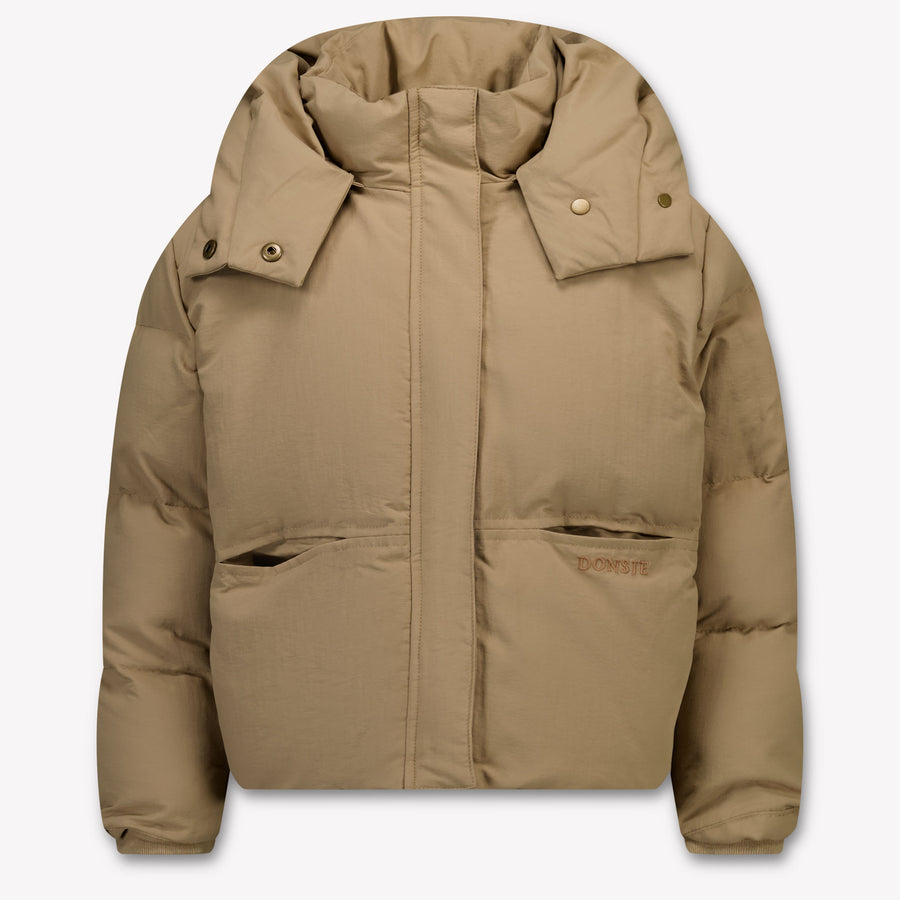 Donsje Amsterdam Enfants Garçons Manteau d'hiver en taupe
