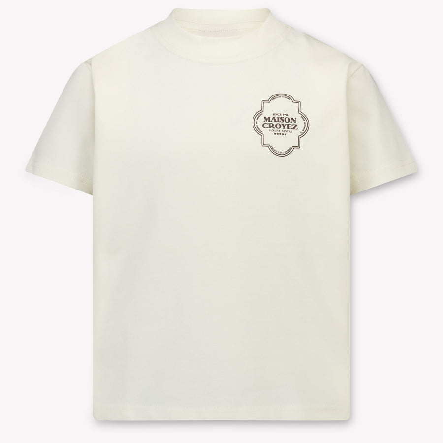 Croyez Kinder Garçons T-shirt en blanc cassé