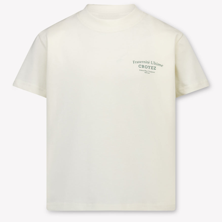 Croyez Kinder Garçons T-shirt en blanc cassé