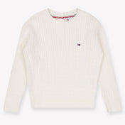 Tommy Hilfiger Bambino Ragazze Maglione in Off White