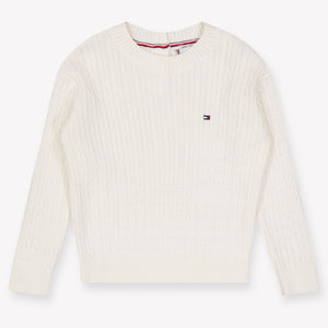 Tommy Hilfiger Bébé Filles Pull dans le blanc off