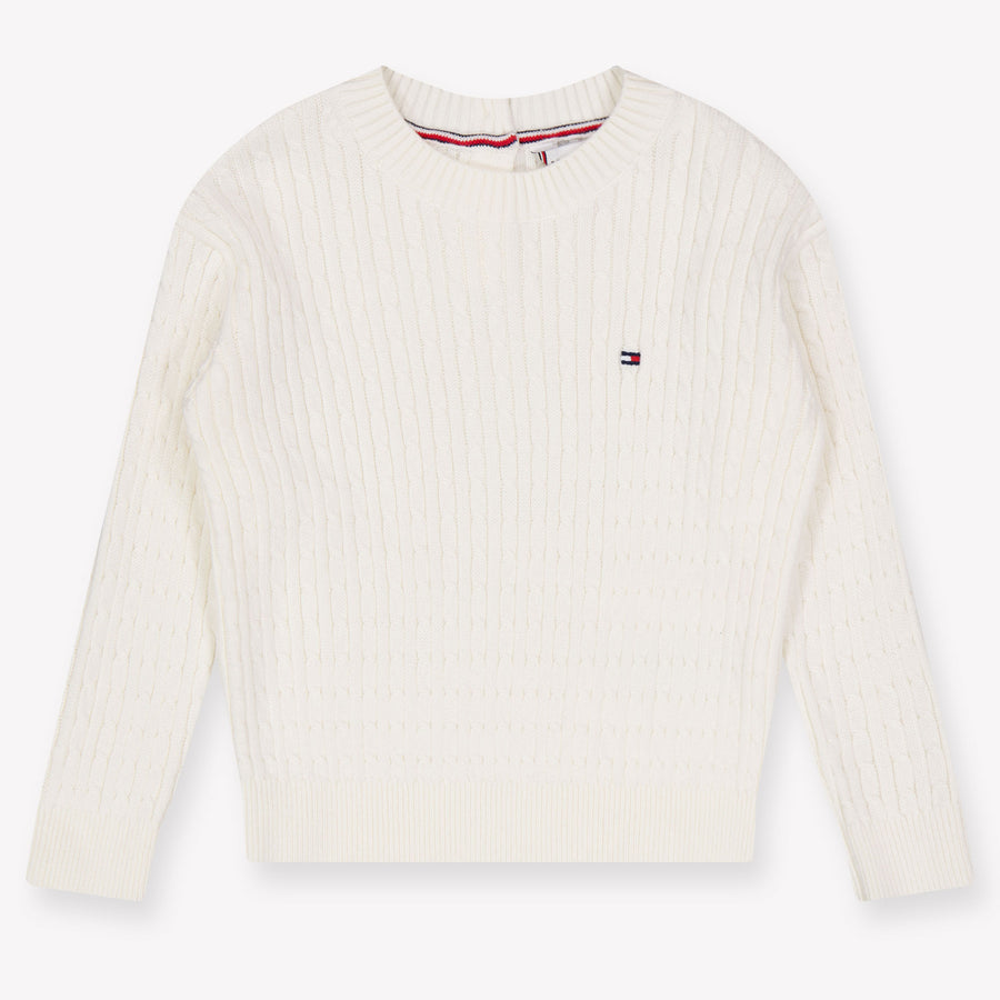 Tommy Hilfiger Bébé Filles Pull dans le blanc off