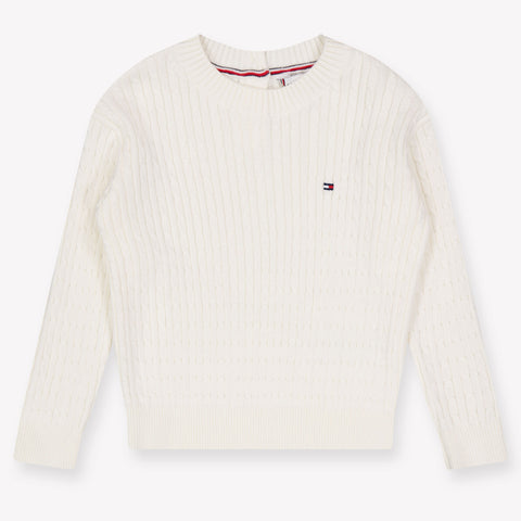 Tommy Hilfiger Bambino Ragazze Maglione in Off White
