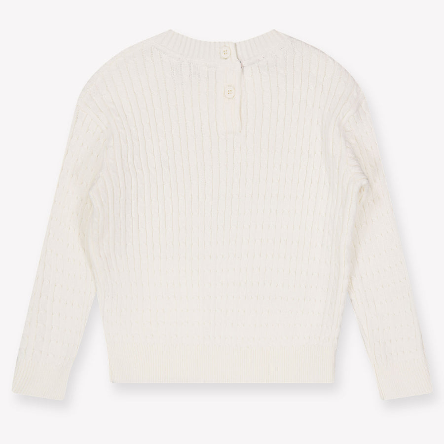 Tommy Hilfiger Bébé Filles Pull dans le blanc off