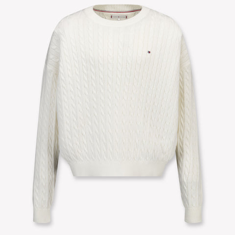 Tommy Hilfiger Kinder Meisjes Trui In Off White