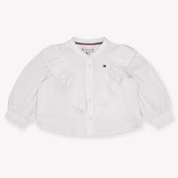 Tommy Hilfiger Baby Mädchen Bluse rein Grauweiß