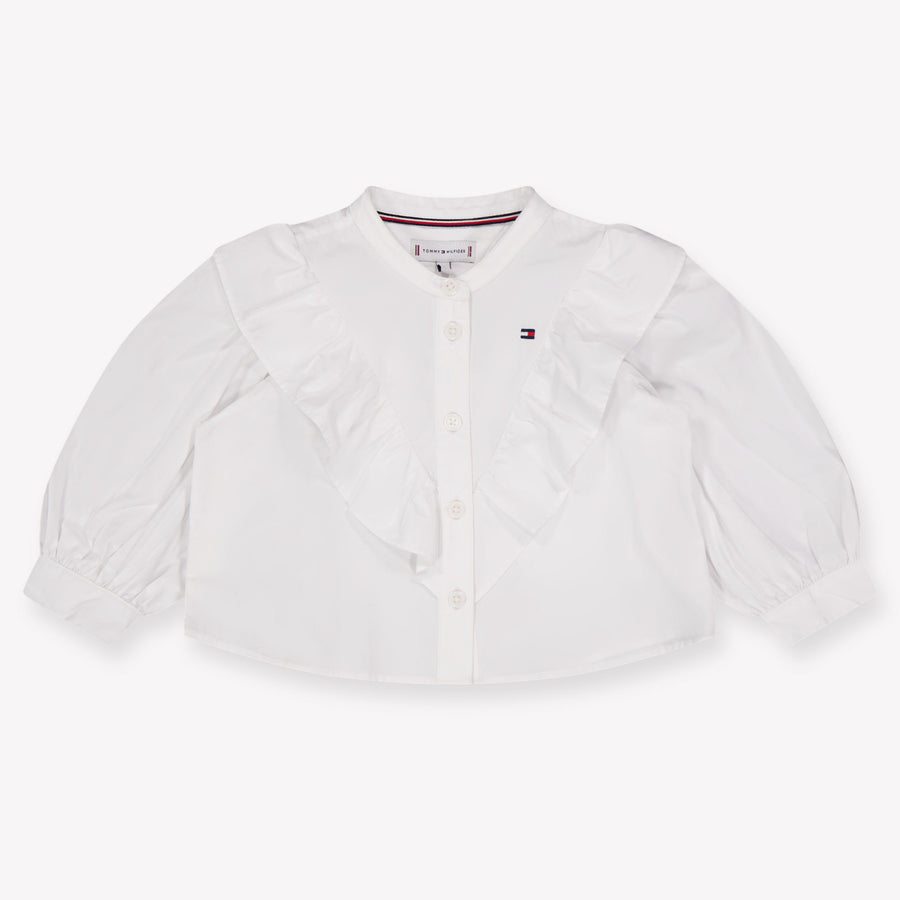Tommy Hilfiger Baby Mädchen Bluse rein Grauweiß