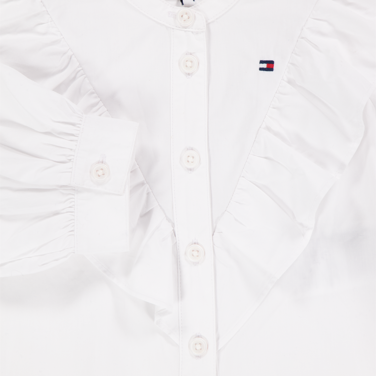 Tommy Hilfiger Baby Mädchen Bluse rein Grauweiß
