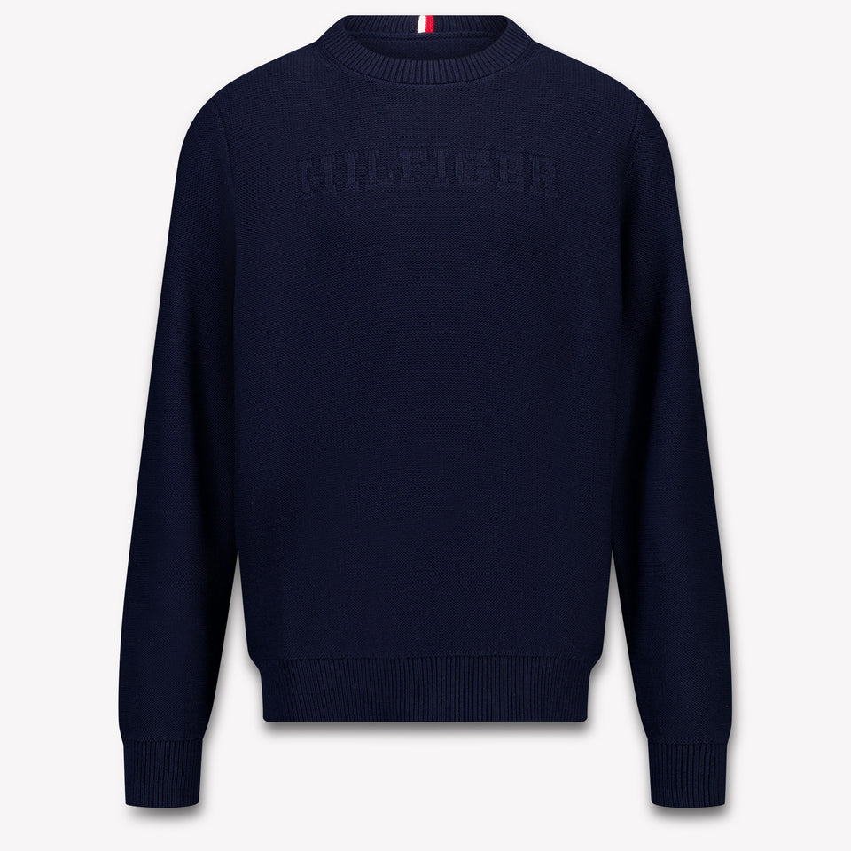 Tommy Hilfiger Enfant Garçons Pull Navy