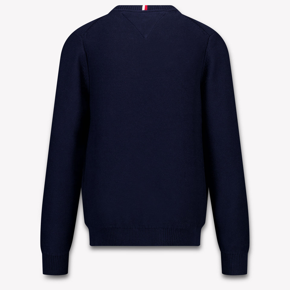 Tommy Hilfiger Enfant Garçons Pull Navy