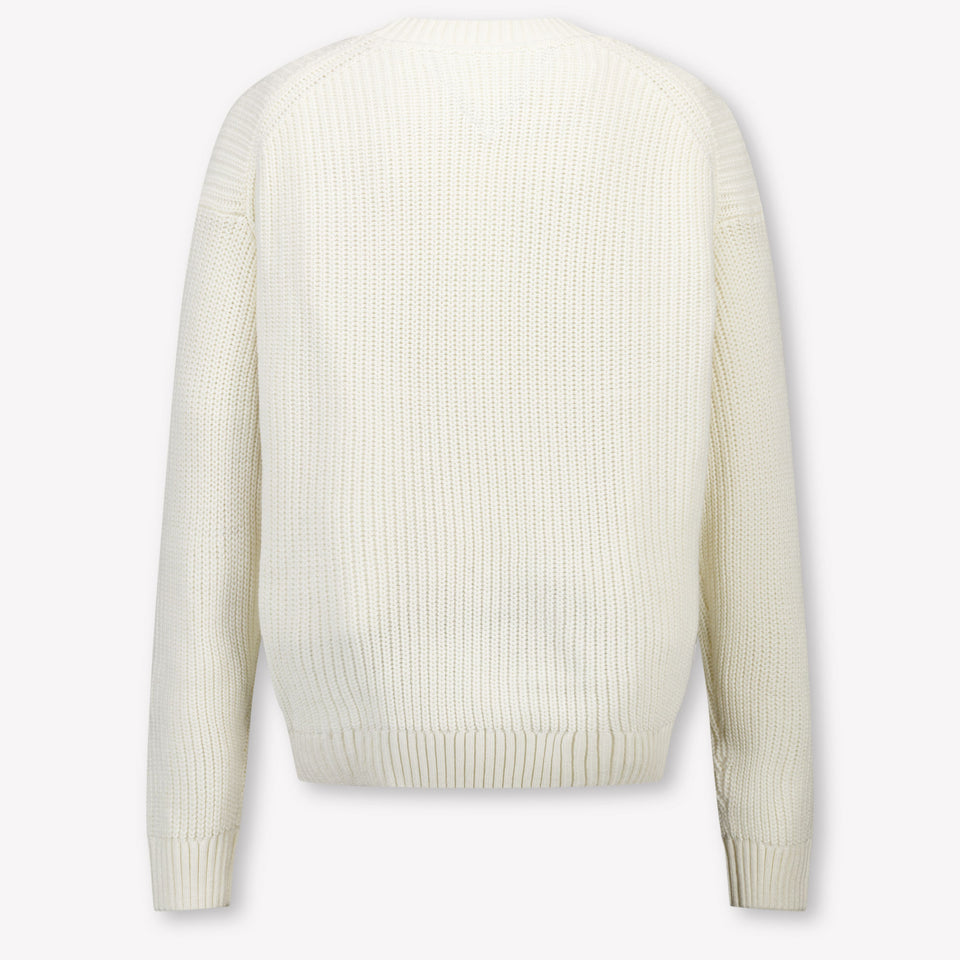Tommy Hilfiger Enfant Garçons Pull dans le blanc off