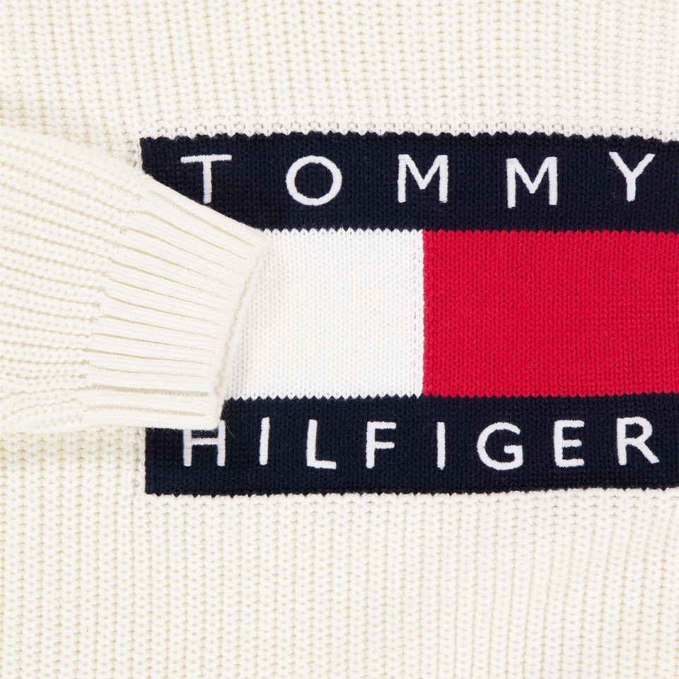 Tommy Hilfiger Enfant Garçons Pull dans le blanc off