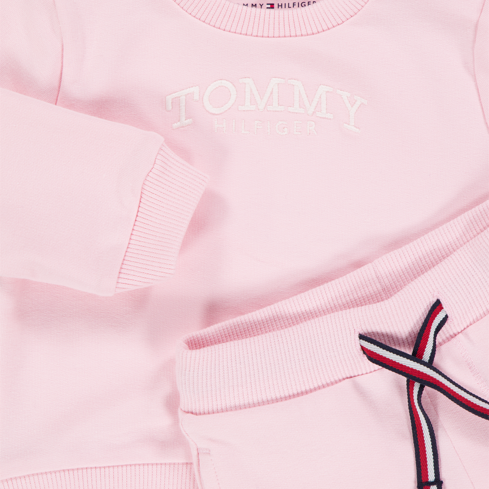 Tommy Hilfiger Baby Unisex Jogging Anzug in Hellrosa