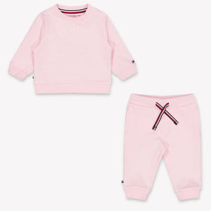 Tommy Hilfiger Baby Unisex Jogging Anzug in Hellrosa