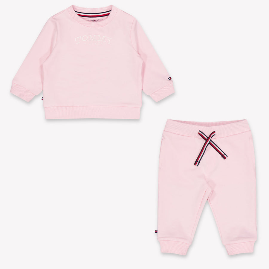 Tommy Hilfiger Baby Unisex Jogging Anzug in Hellrosa